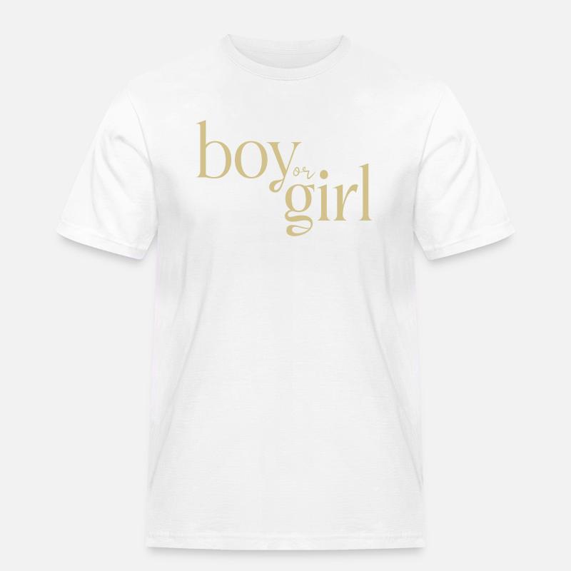 Junge oder Mädchen - Männer Workwear T-Shirt - Weiß