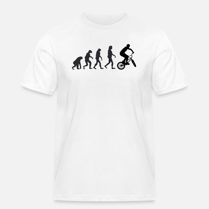 Fahrrad - Menschliche Evolution - Männer Workwear T-Shirt - Weiß