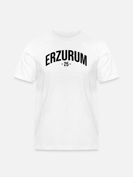 Erzurum 25 Turkije Turkiye Gift Holiday TR Türk - Mannen Workwear T-shirt - wit