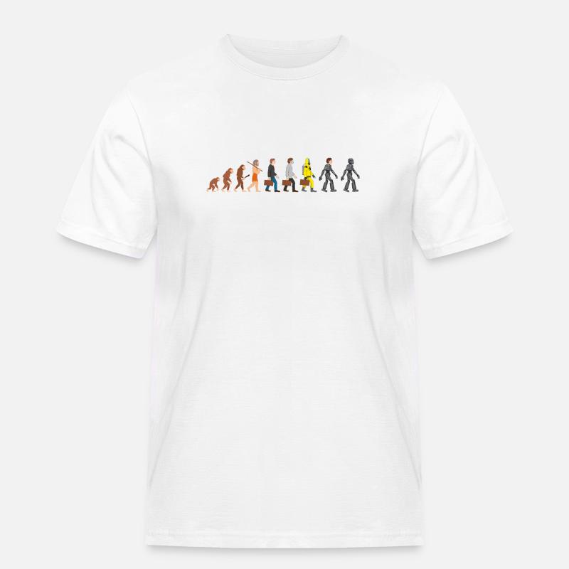 Evolution our far future - Men's Workwear T-Shirt - white