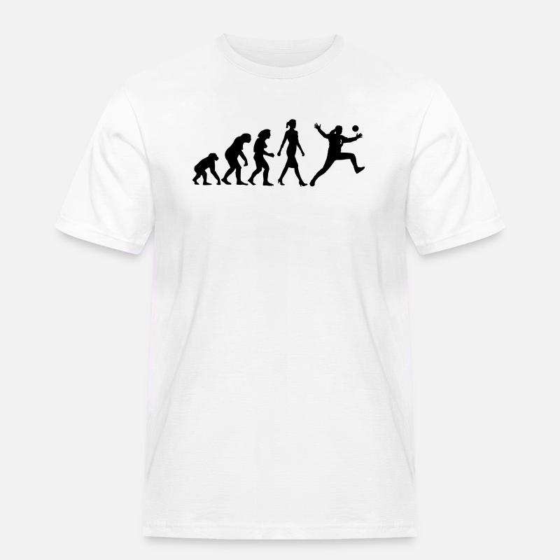 Evolution Handball Torhueterin - Männer Workwear T-Shirt - Weiß