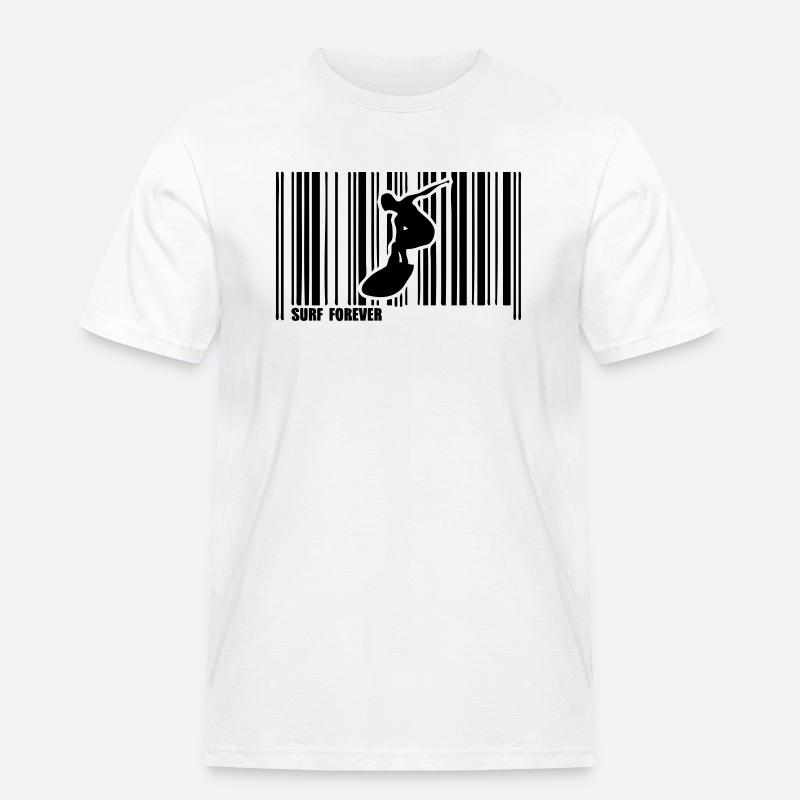Kitesurf-Bar-Code - Männer Workwear T-Shirt - Weiß