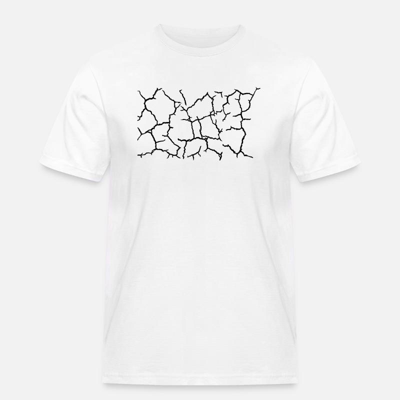 Boden Risse Muster Textur - Männer Workwear T-Shirt - Weiß