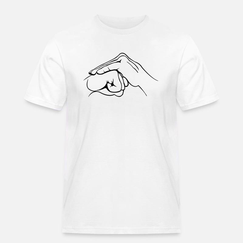 hand faust - Männer Workwear T-Shirt - Weiß