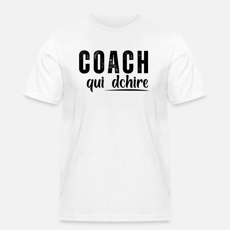 Coach Wer - Männer Workwear T-Shirt - Weiß
