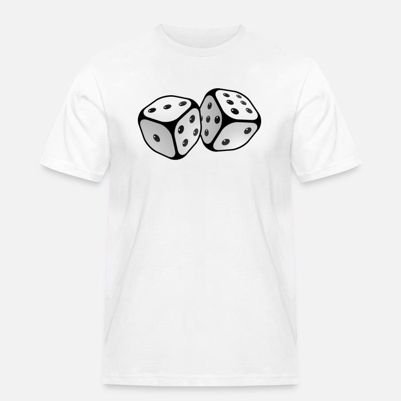 boardgame chess backgammon game night - Männer Workwear T-Shirt - Weiß