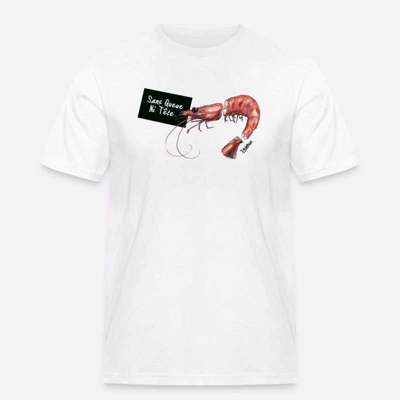 Ohne Kopf oder Zahl - Männer Workwear T-Shirt - Weiß