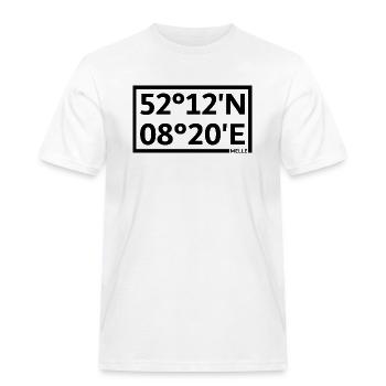 Coordonnées de Melle - T-shirt Workwear homme - blanc - Devant - AI Model Male 185 dark (185cm)