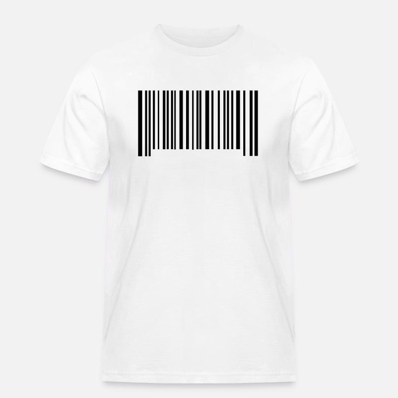 barcode - Männer Workwear T-Shirt - Weiß