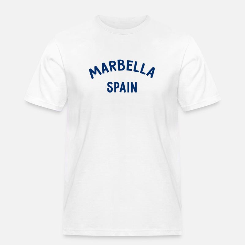 Marbella Spagna Spagna España - Maglietta da lavoro per uomo - bianco