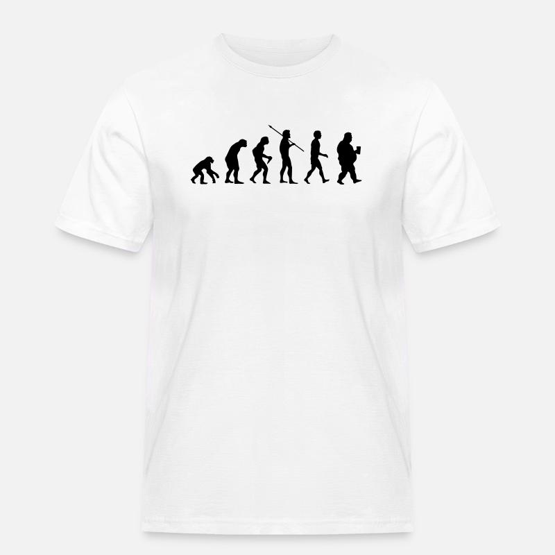 Funny evolution - Men's Workwear T-Shirt - white
