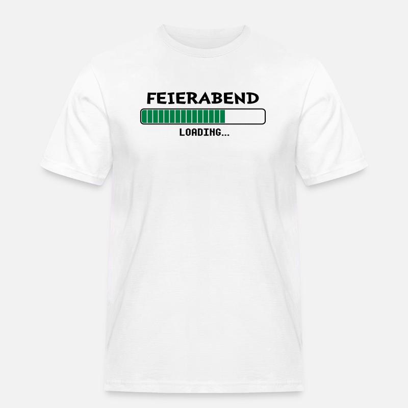 Feierabend loading... - Männer Workwear T-Shirt - Weiß