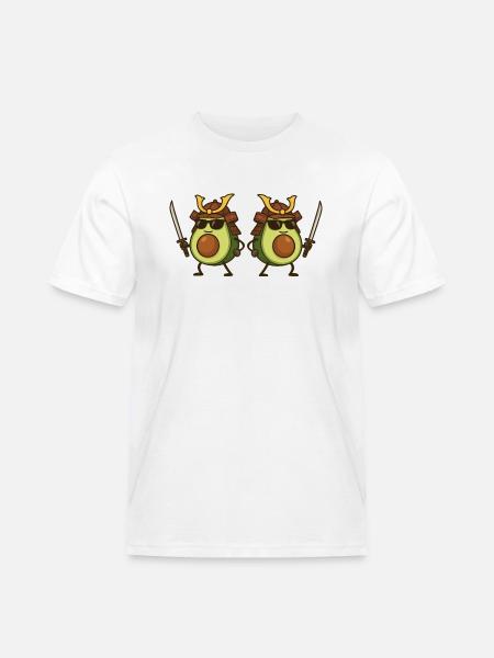 avocado samurai 2 - Männer Workwear T-Shirt - Weiß