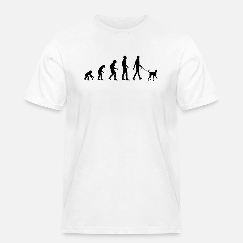 Hundehalter Hund Evolution - Männer Workwear T-Shirt - Weiß