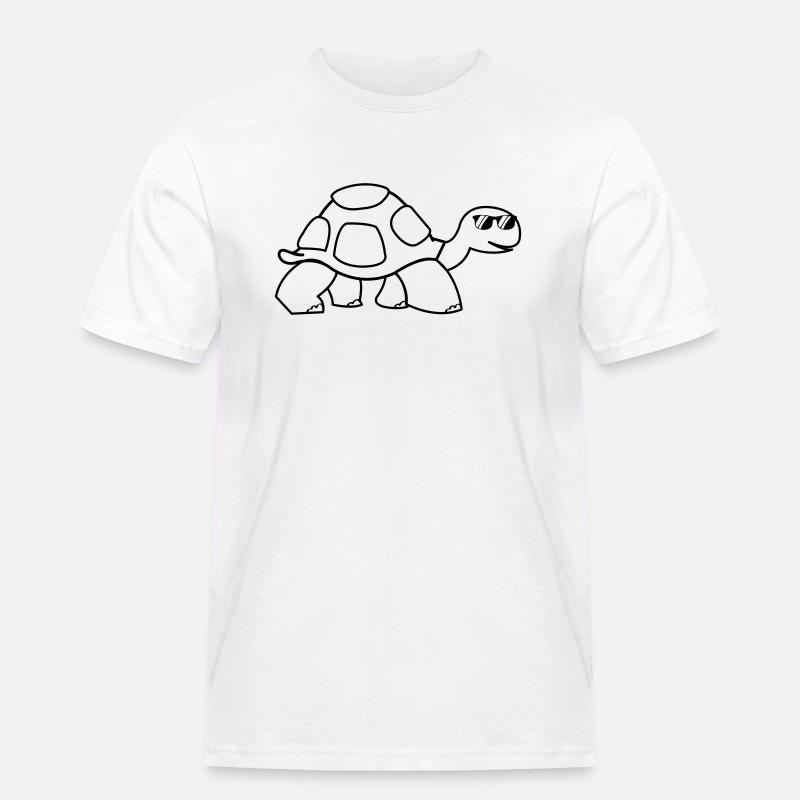 cool turtle - Männer Workwear T-Shirt - Weiß