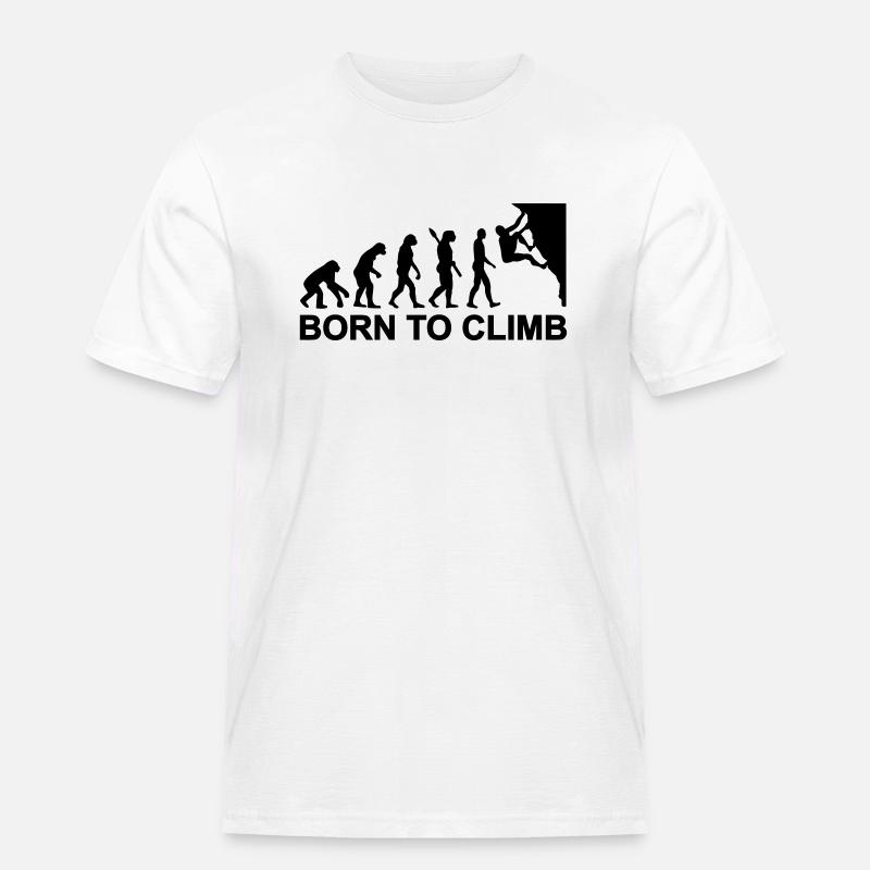 Evolution Climbing - Men's Workwear T-Shirt - white