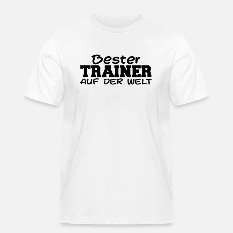 Bester Trainer Training Teamtrainer Trainieren - Männer Workwear T-Shirt - Weiß