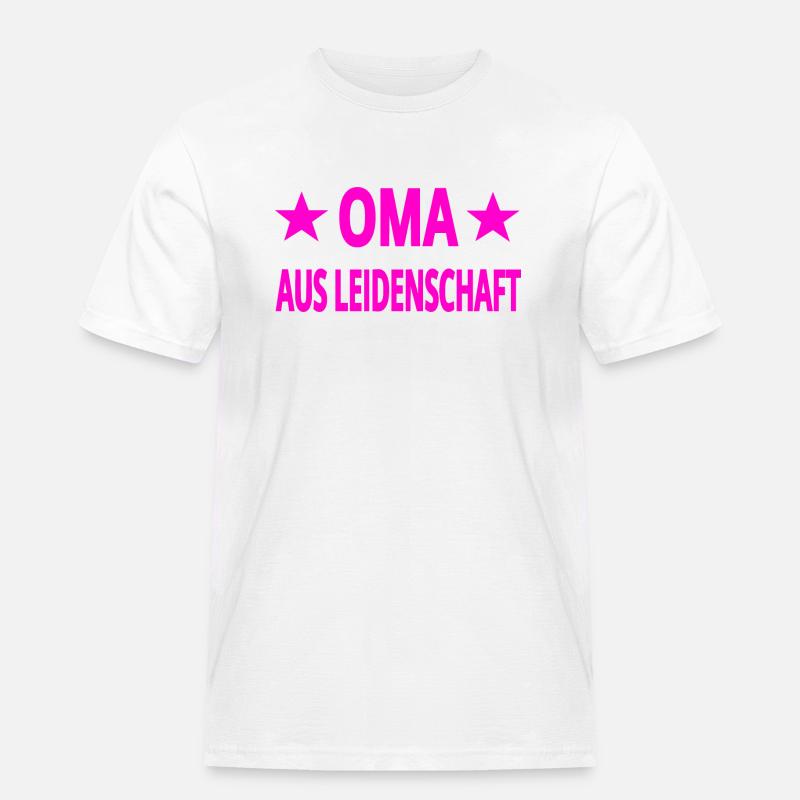 Oma - Männer Workwear T-Shirt - Weiß