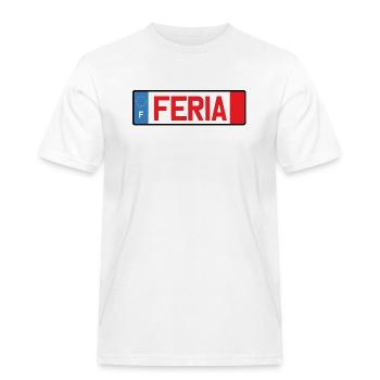 Feria de France - Männer Workwear T-Shirt - Weiß - Vorne - AI Model Male 185 dark (185cm)