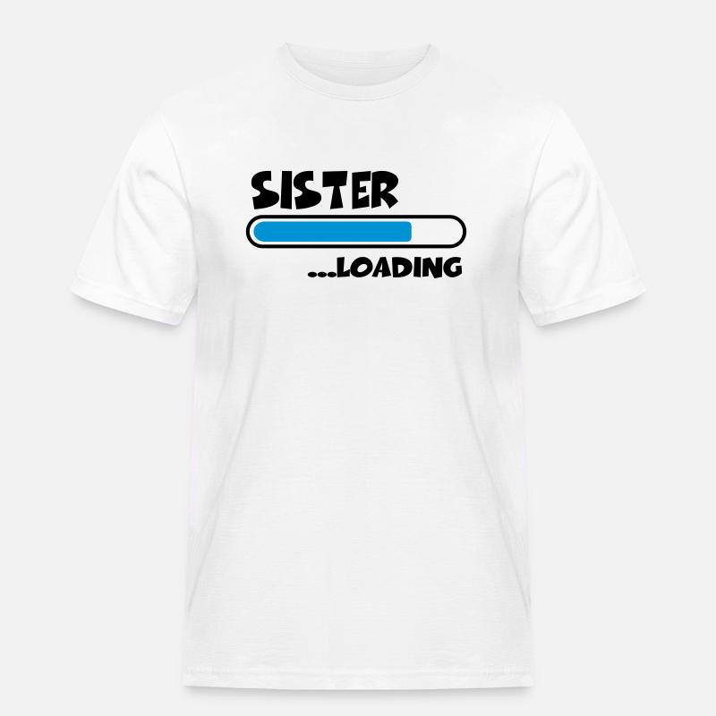 Sister loading - Männer Workwear T-Shirt - Weiß