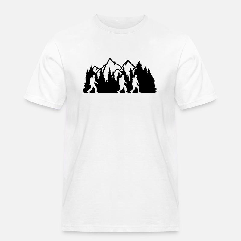 Team 3 wandernde - Männer Workwear T-Shirt - Weiß