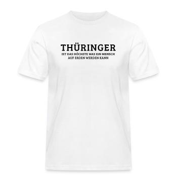 Thüringer – Thüringen (dh - Männer Workwear T-Shirt - Weiß - Vorne - AI Model Male 185 dark (185cm)