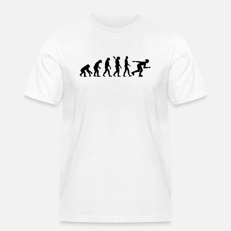 Evolution Inline Skating - Männer Workwear T-Shirt - Weiß