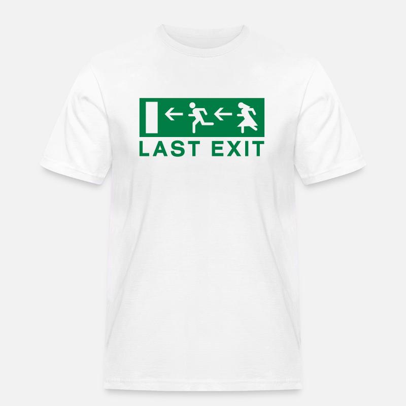 Last exit - Männer Workwear T-Shirt - Weiß
