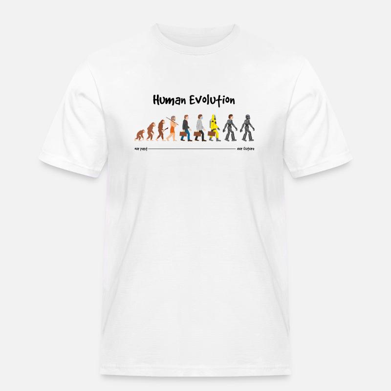 Evolution a robotic future - Men's Workwear T-Shirt - white