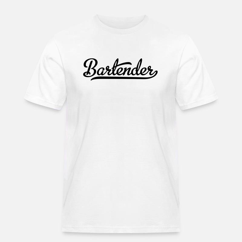 Bartender - Männer Workwear T-Shirt - Weiß