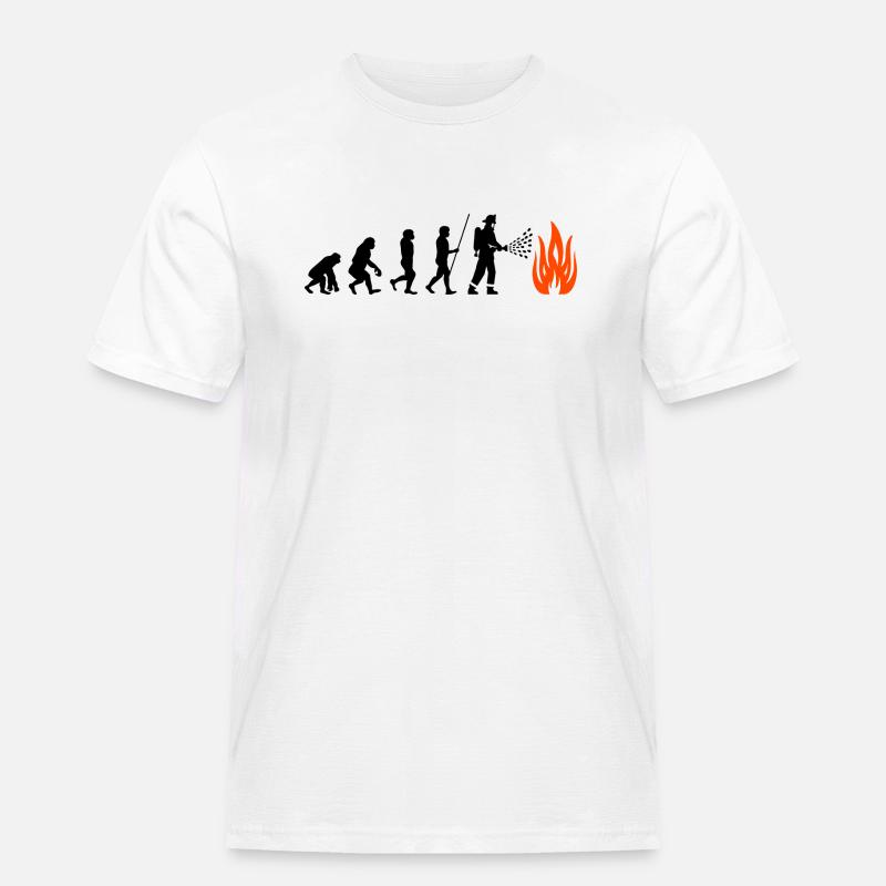Feuerwehr Evolution - Männer Workwear T-Shirt - Weiß