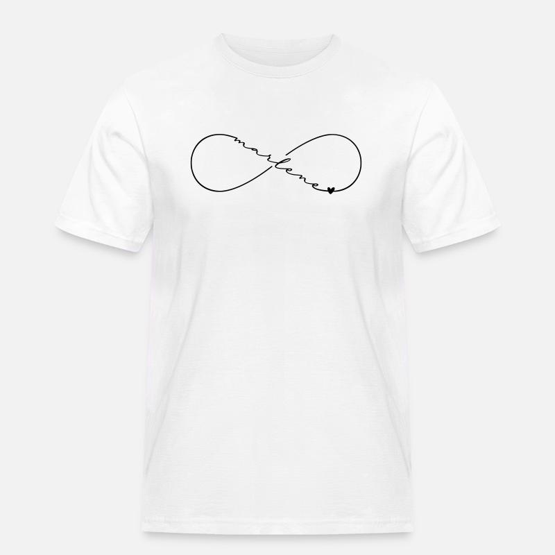 Marlene Name Infinitysymbol - Männer Workwear T-Shirt - Weiß