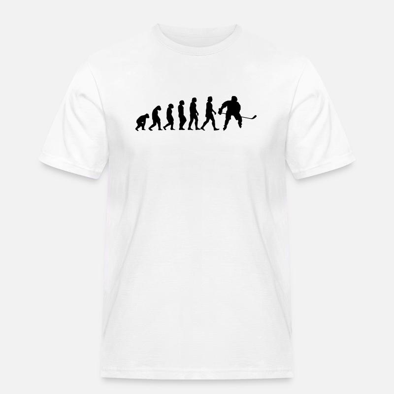 evolution hockey - Männer Workwear T-Shirt - Weiß