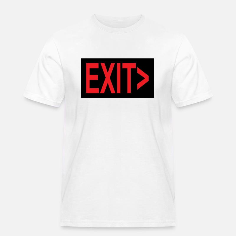 Exit / Exit / Emergency Exit - Men's Workwear T-Shirt - white