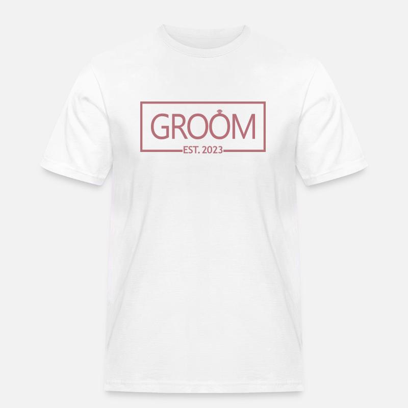 2023 - Ehemann wird Hochzeitsfeier Geschenk - Männer Workwear T-Shirt - Weiß
