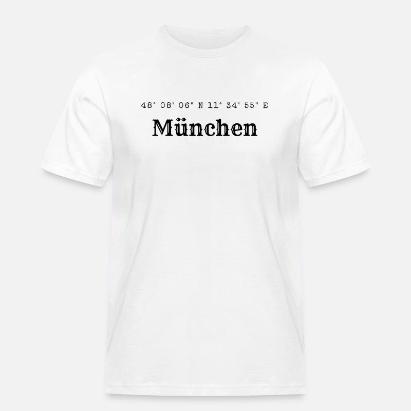 Munich coordinates - Men's Workwear T-Shirt - white