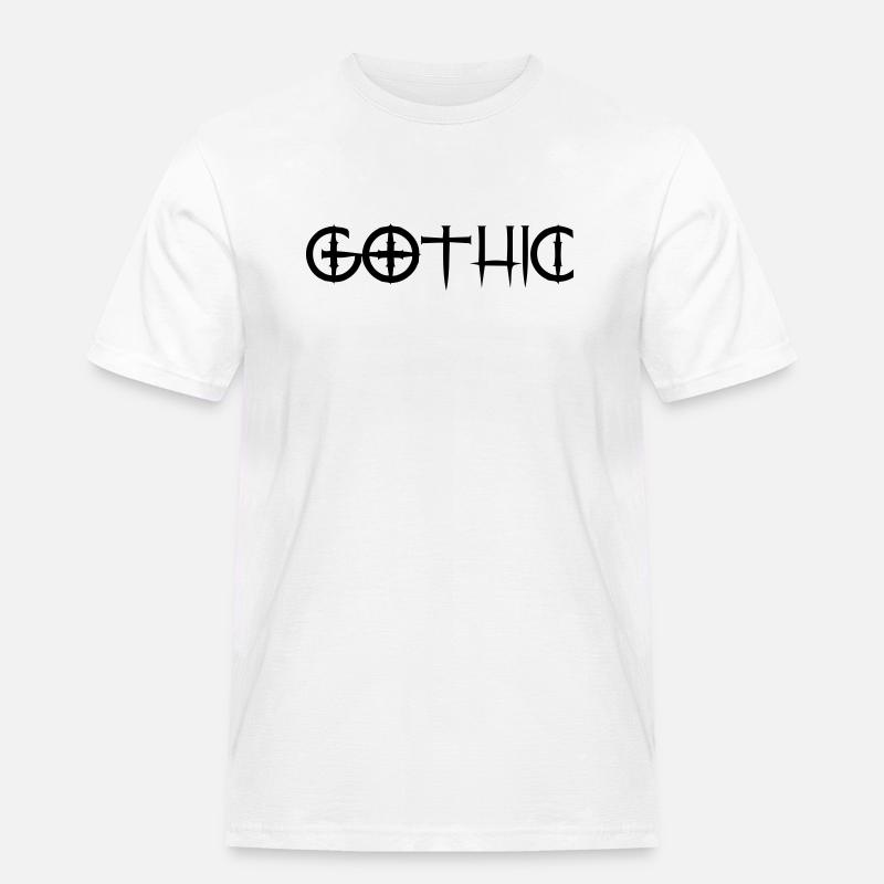 gothic - Männer Workwear T-Shirt - Weiß