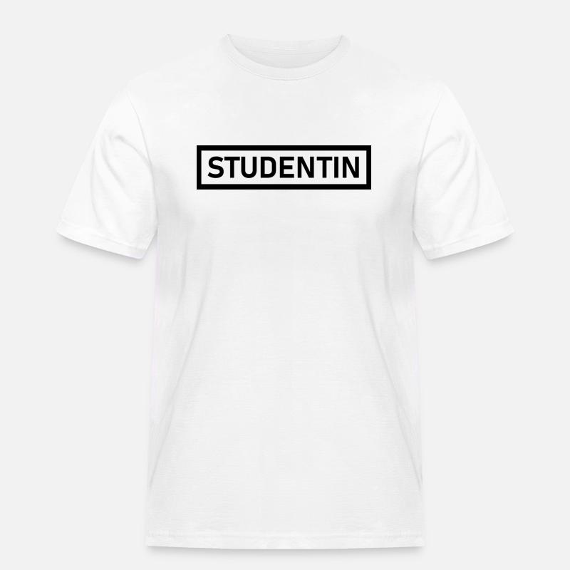 Studentin Schwarz Modern Simple Design - Männer Workwear T-Shirt - Weiß