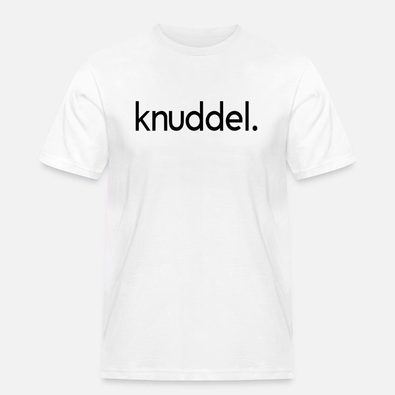 Knuddel - Männer Workwear T-Shirt - Weiß