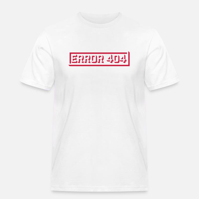 Meldung Error 404 Computer - Männer Workwear T-Shirt - Weiß