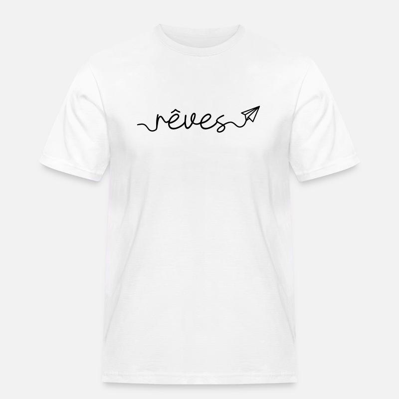 Sueños - Camiseta de trabajo para hombre - blanco