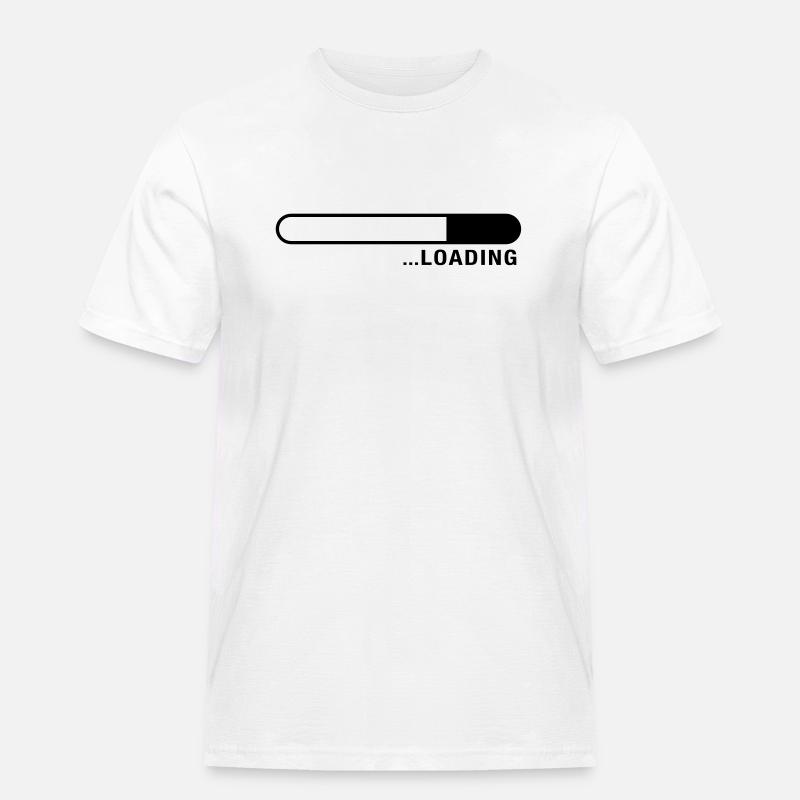 loading_balken_f1_ - Männer Workwear T-Shirt - Weiß