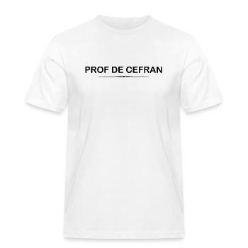 Prof. de cefran - Französischlehrer - Männer Workwear T-Shirt - Weiß - Vorne - AI Model Male 185 dark (185cm)
