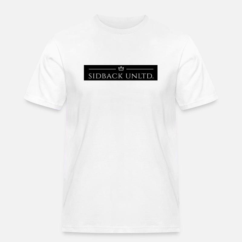 Sidback unltd. Logo - Männer Workwear T-Shirt - Weiß