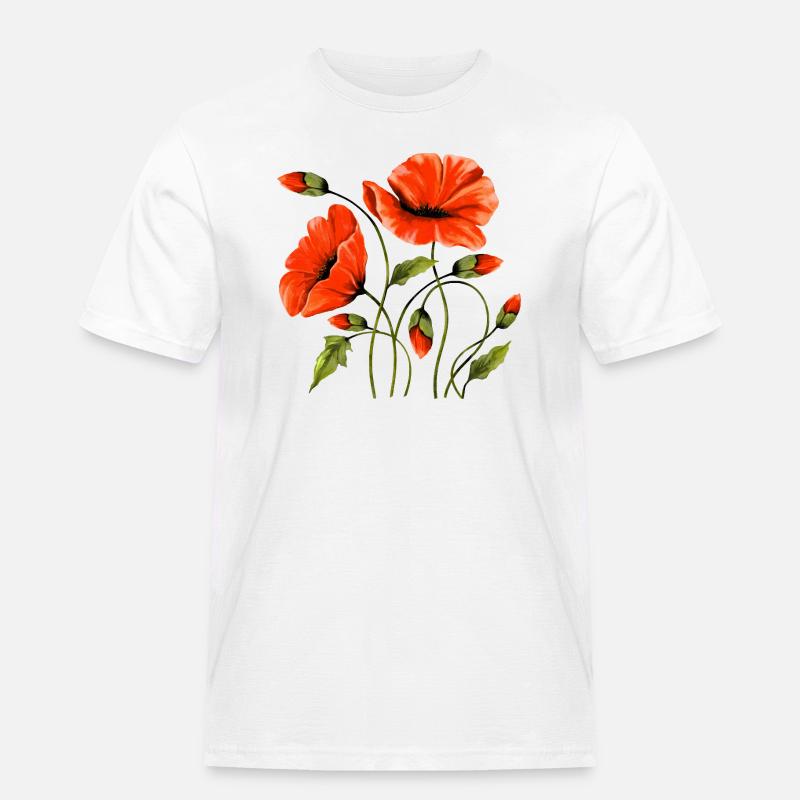 Flowers - Men's Workwear T-Shirt - white