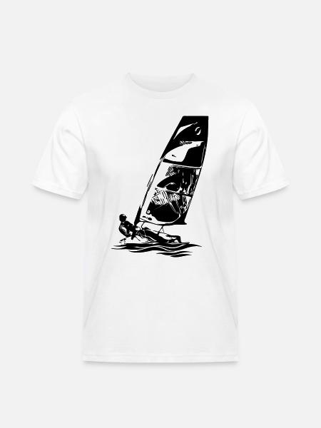 Open Skiff Sailing dinghy Sailboat Regatta sailing Kids - Men's Workwear T-Shirt - white