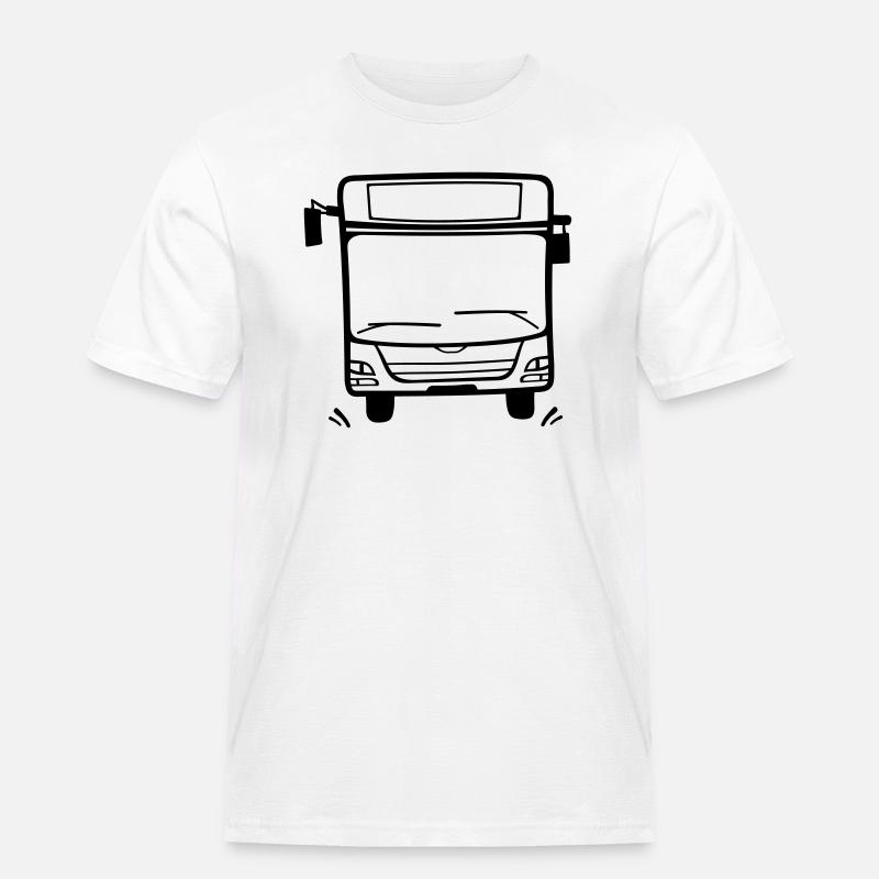 Linienbus ohne Text - Männer Workwear T-Shirt - Weiß