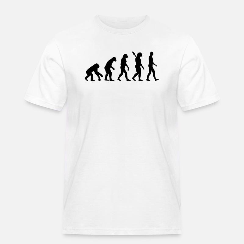Evolution - Männer Workwear T-Shirt - Weiß