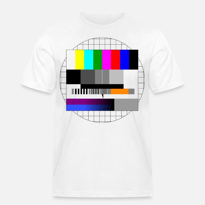 Sendeschluss Sendepause Testbild - Männer Workwear T-Shirt - Weiß