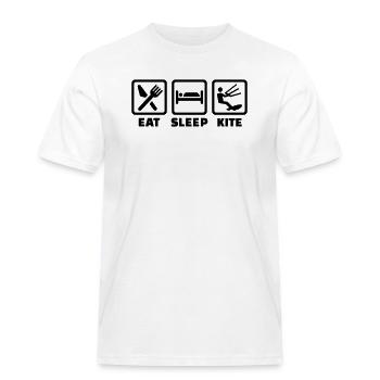 Kitesurfen - Männer Workwear T-Shirt - Weiß - Vorne - AI Model Male 185 dark (185cm)